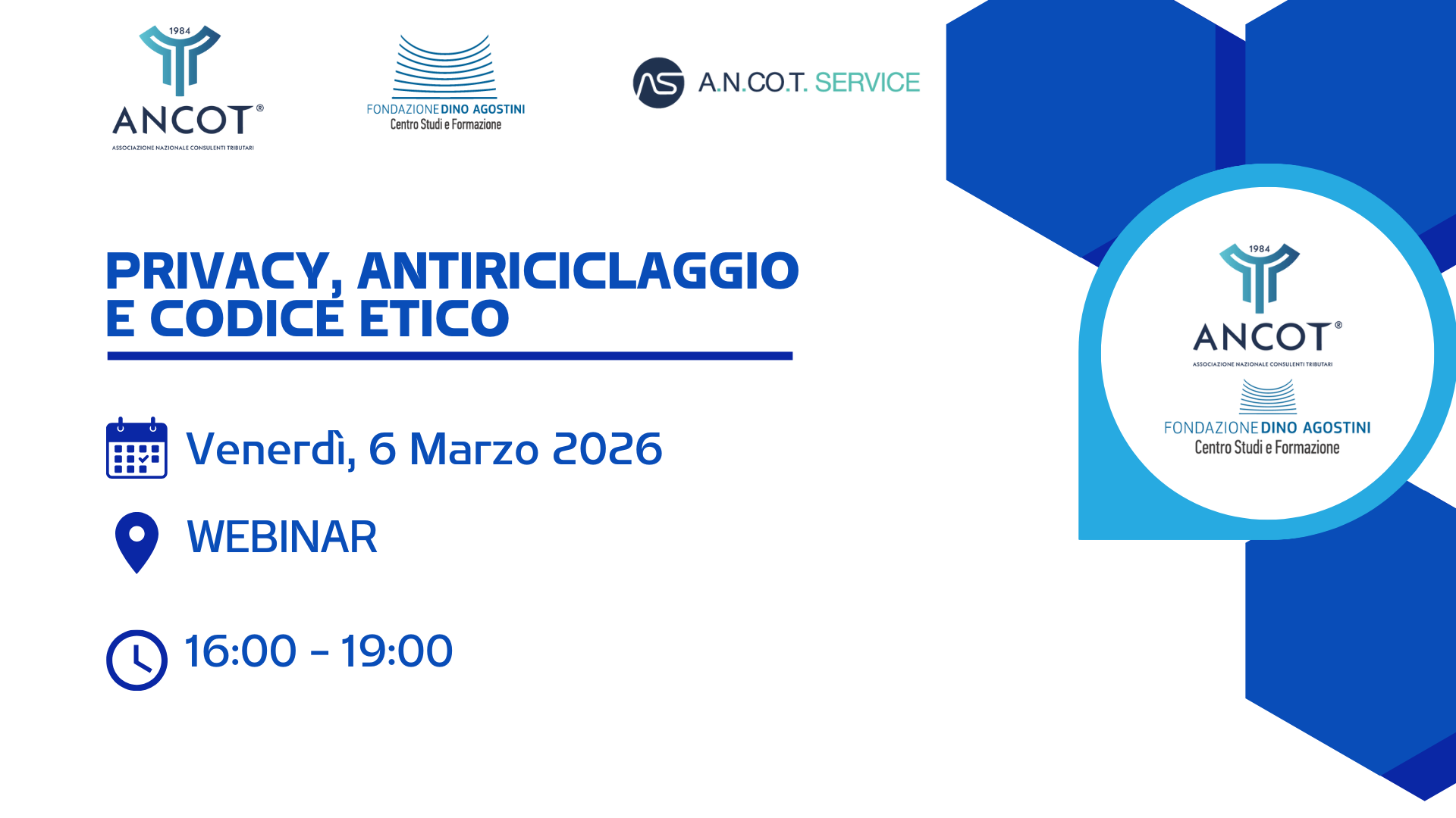 PRIVACY, ANTIRICICLAGGIO E CODICE ETICO